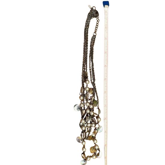 Three Strand Shell Beaded Necklace - Picture 5 of 5